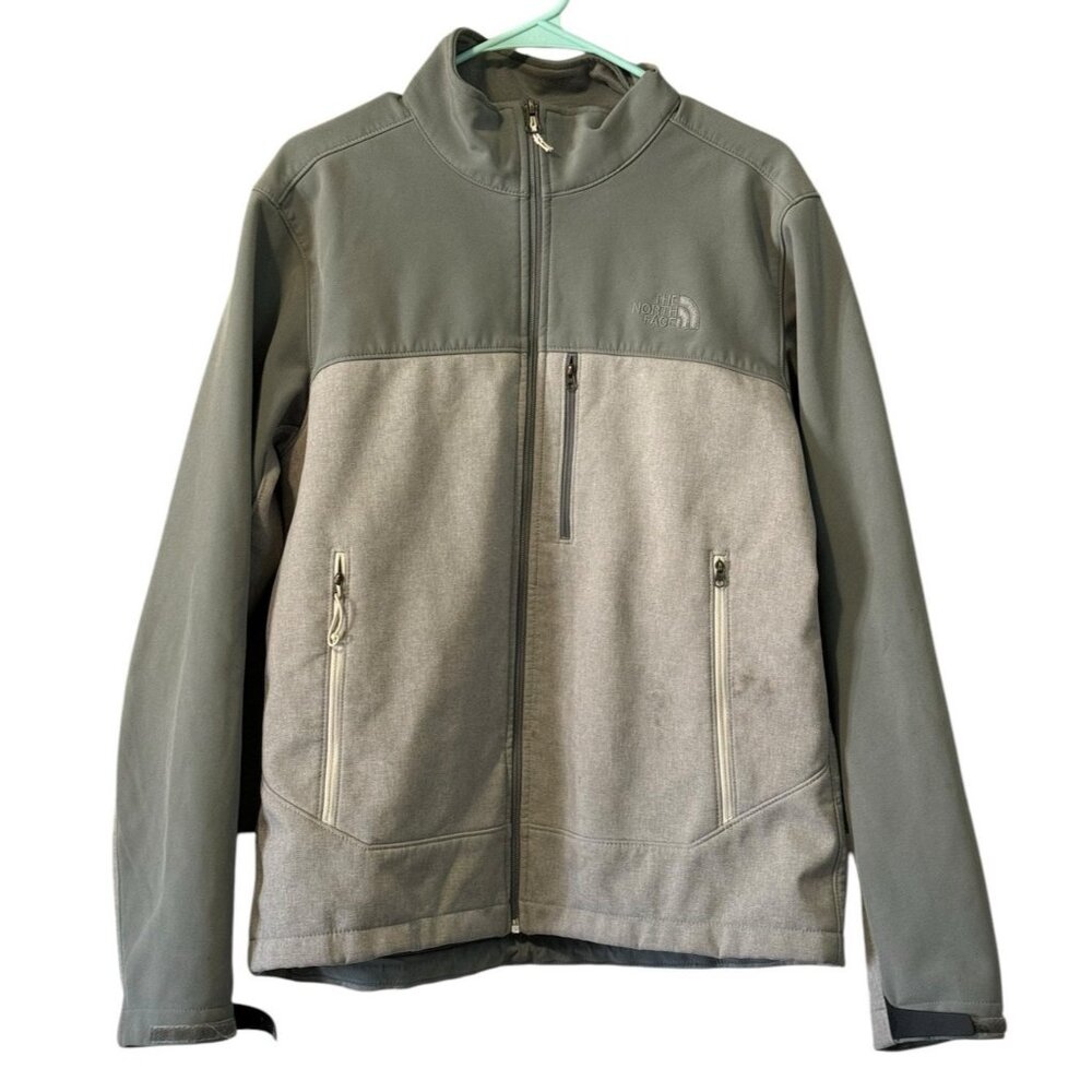 The North Face Jacket Mens Size Medium Grey Pockets Polyester Preppy Outdoor